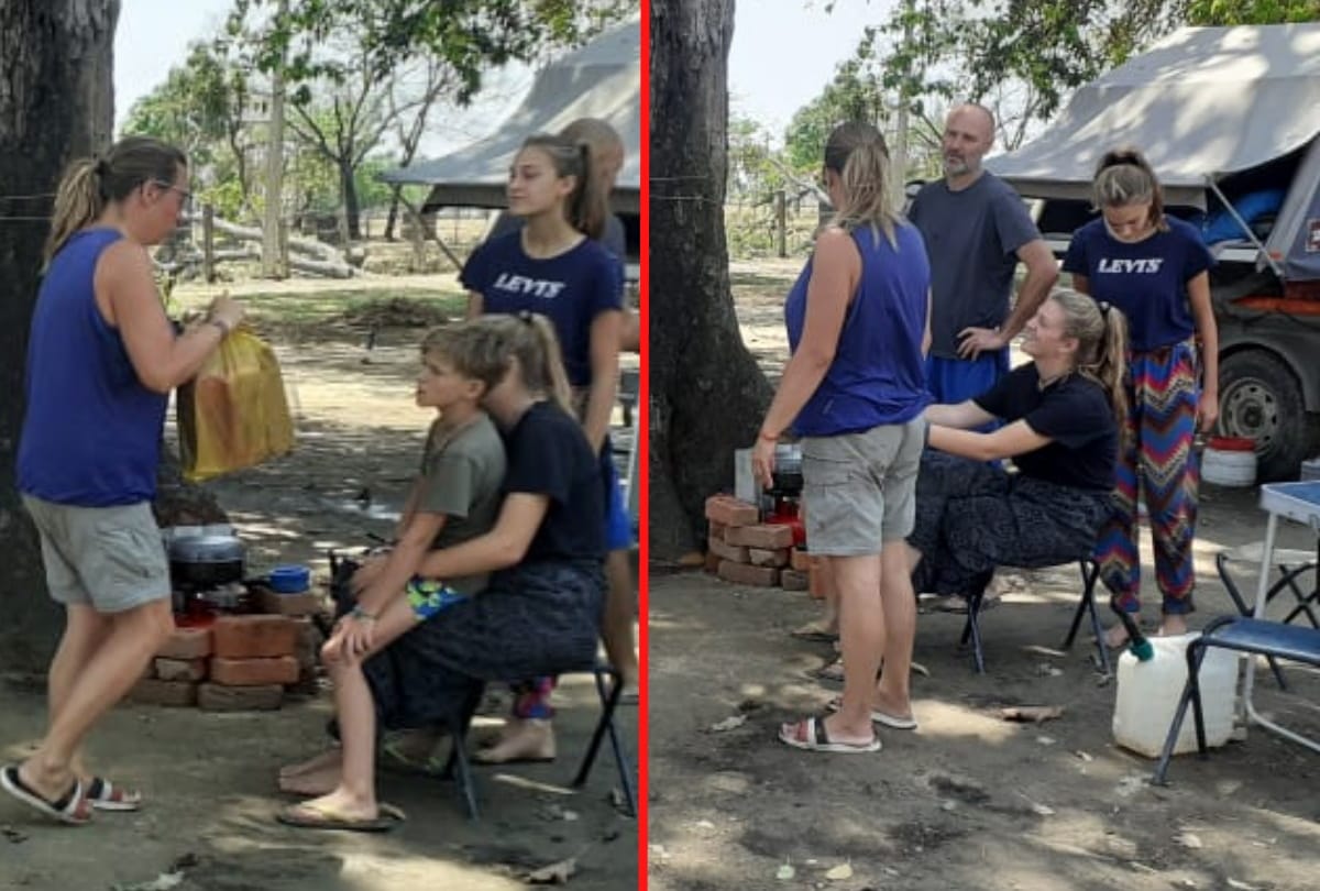 French family stay in Maharajganj during lockdown see latest photos