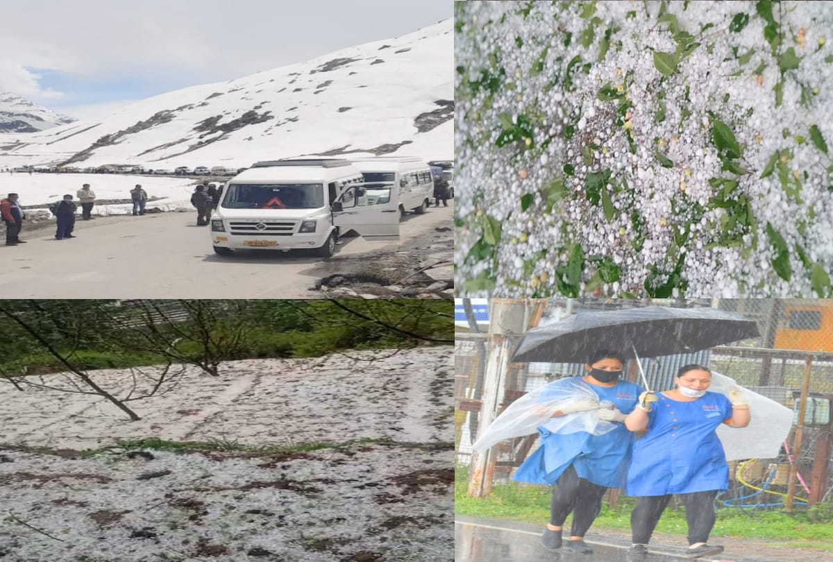 Snowfall in Rohtang, hail damage in Shimla, one killed due to rock fall in Kinnaur