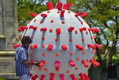 चेन्नई में कोरोना वायरस के प्रति जागरूकता के लिए बनाई गई कलाकृति (File Photo)