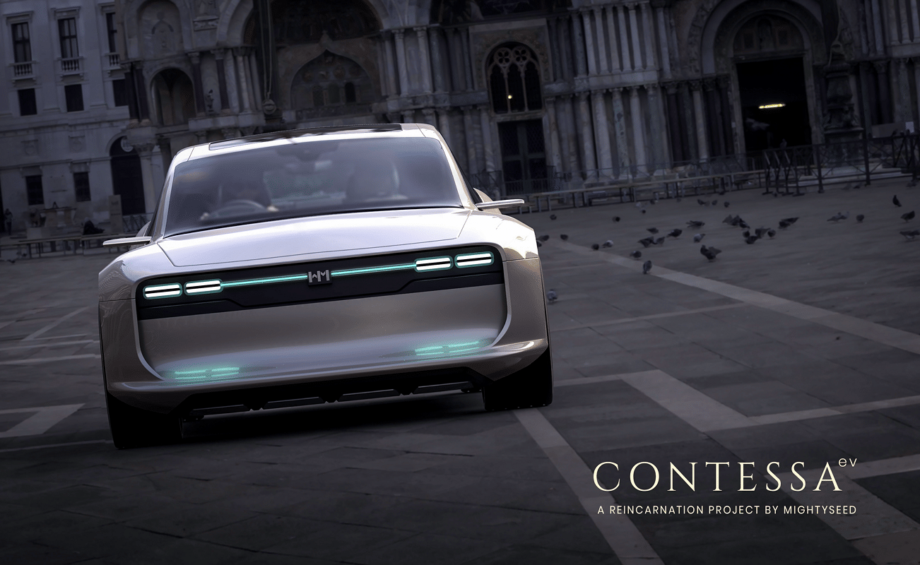 Hindustan Motors Contessa EV Concept Mightyseed Designs hindustan motors contessa car modified electric power train concept electric car electric vehicles