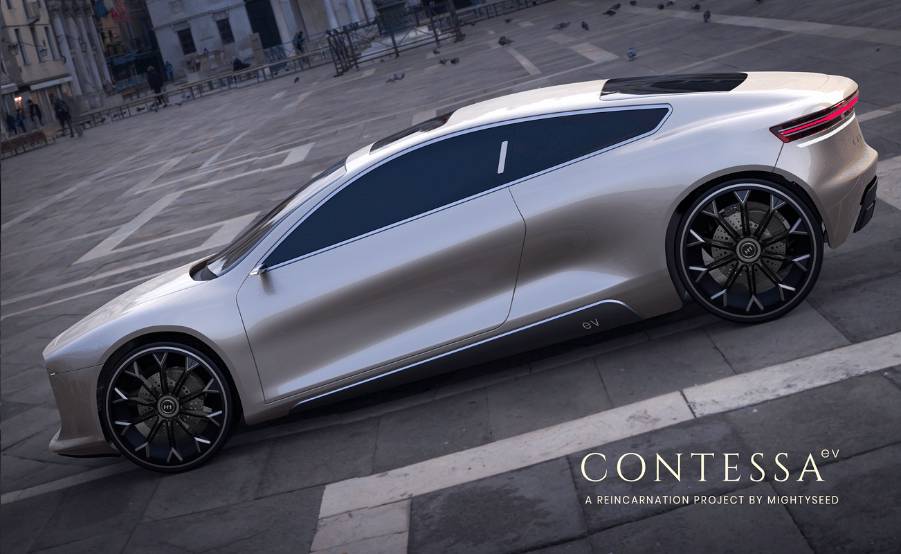 Hindustan Motors Contessa EV Concept Mightyseed Designs hindustan motors contessa car modified electric power train concept electric car electric vehicles