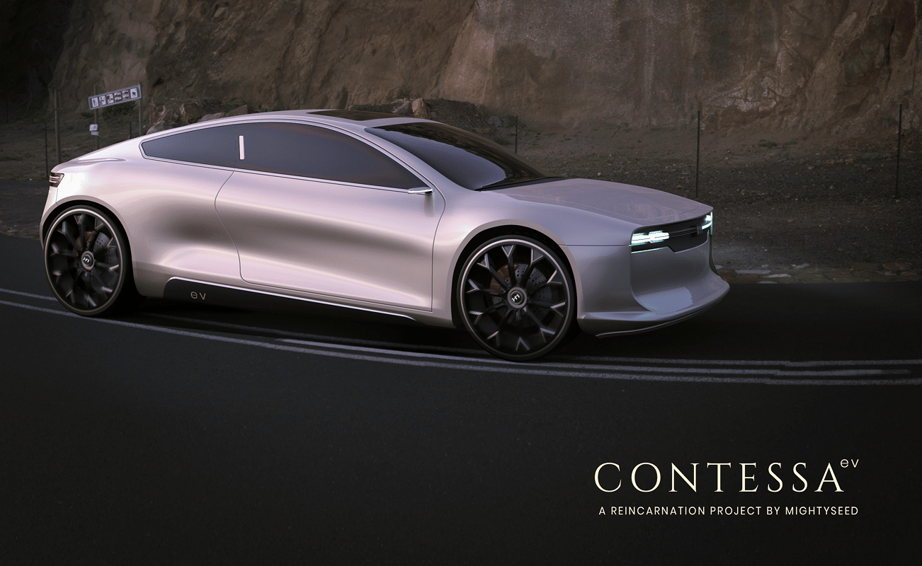 Hindustan Motors Contessa EV Concept Mightyseed Designs hindustan motors contessa car modified electric power train concept electric car electric vehicles