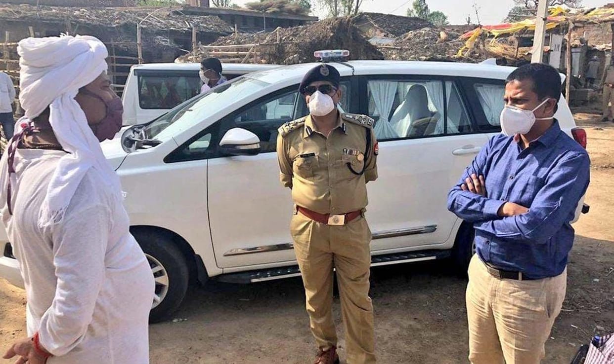 Commissioner-DIG and officer reached positive village
