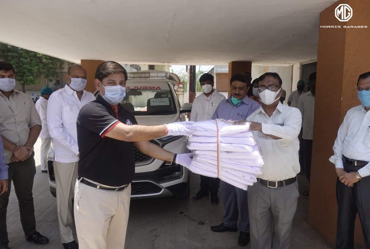MG Motors India SUV Hector Ambulance donated to hospital 