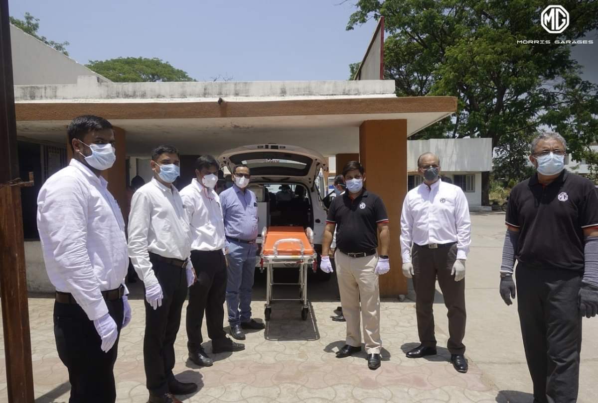MG Motors India SUV Hector Ambulance donated to hospital 