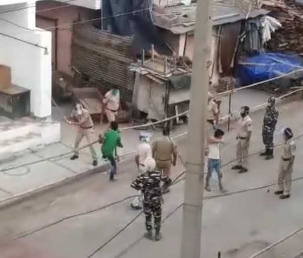 CRPF and police beat young man while strolling