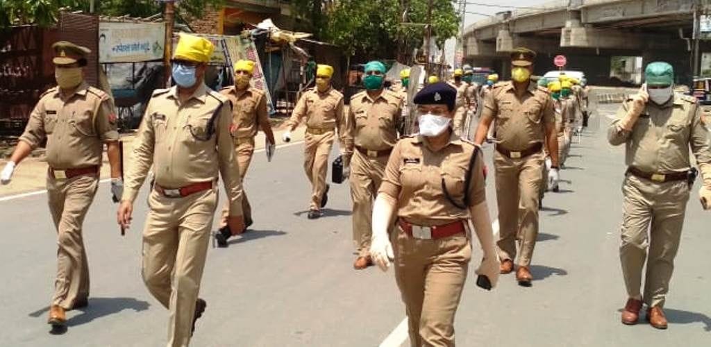 flag march, firozabad