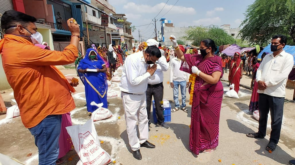 Relief materials were distributed to the needy