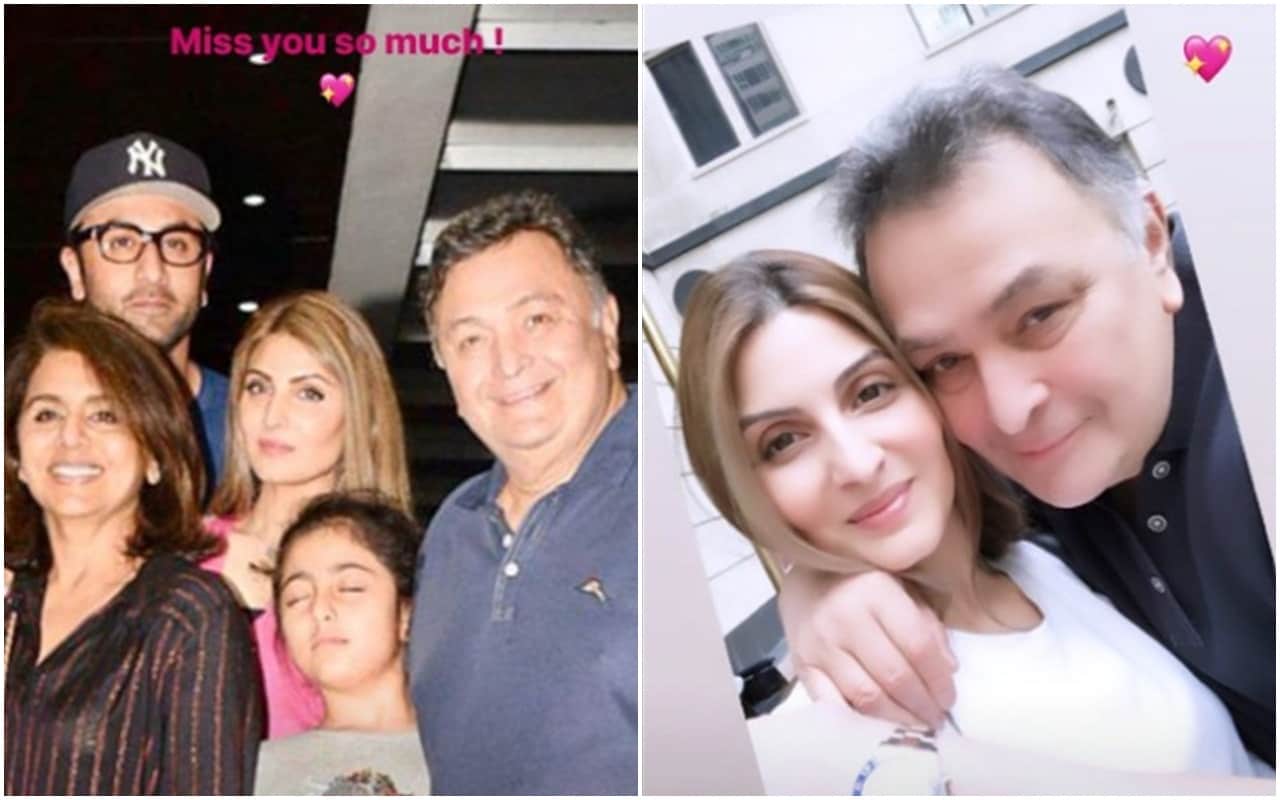 Riddhima Kapoor shares memorable picture with rishi kapoor and neetu kapoor