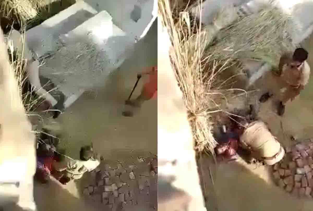 police constable put foot on chest of mentally deranged brutally beaten