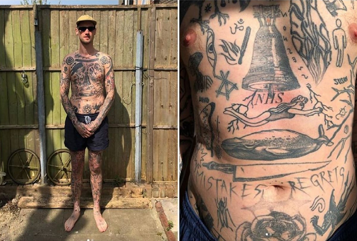 London man create a new tattoo every day on his body during lockdown