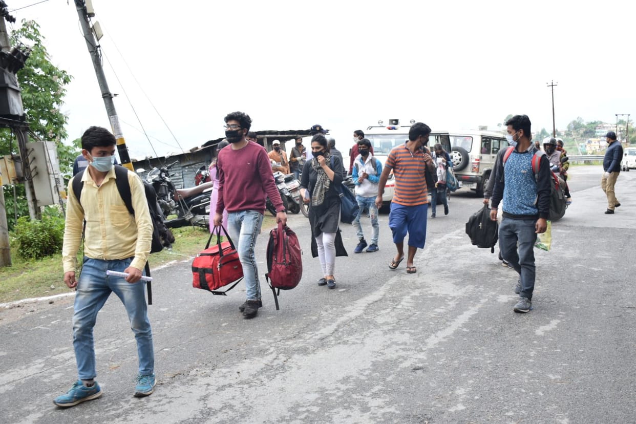 Over 500 people stranded in Dehradun were brought to Almora