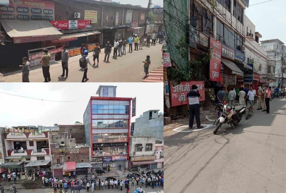 People on streets after a long lockdown in Uttar Pradesh.