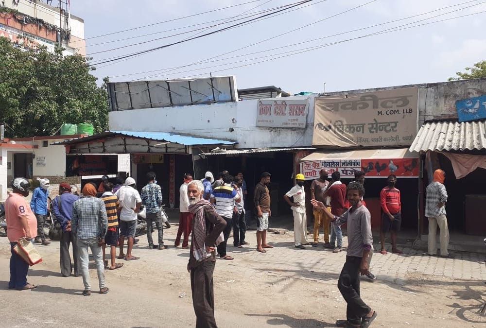People on streets after a long lockdown in Uttar Pradesh.