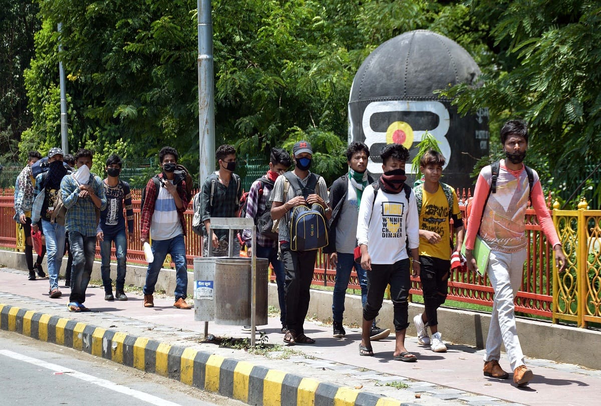 Smiles spread over thousands of faces, hundreds of laborers trapped in lockdown became buses