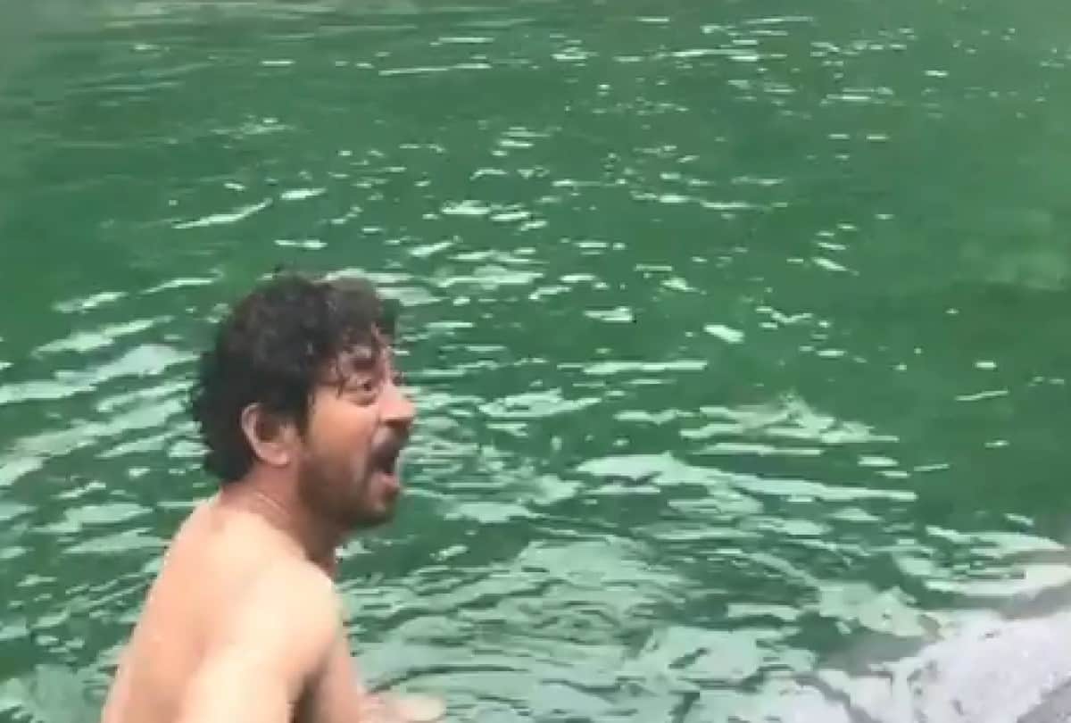 Irrfan Khan son Babil share actor video when he jumping into freezing lake