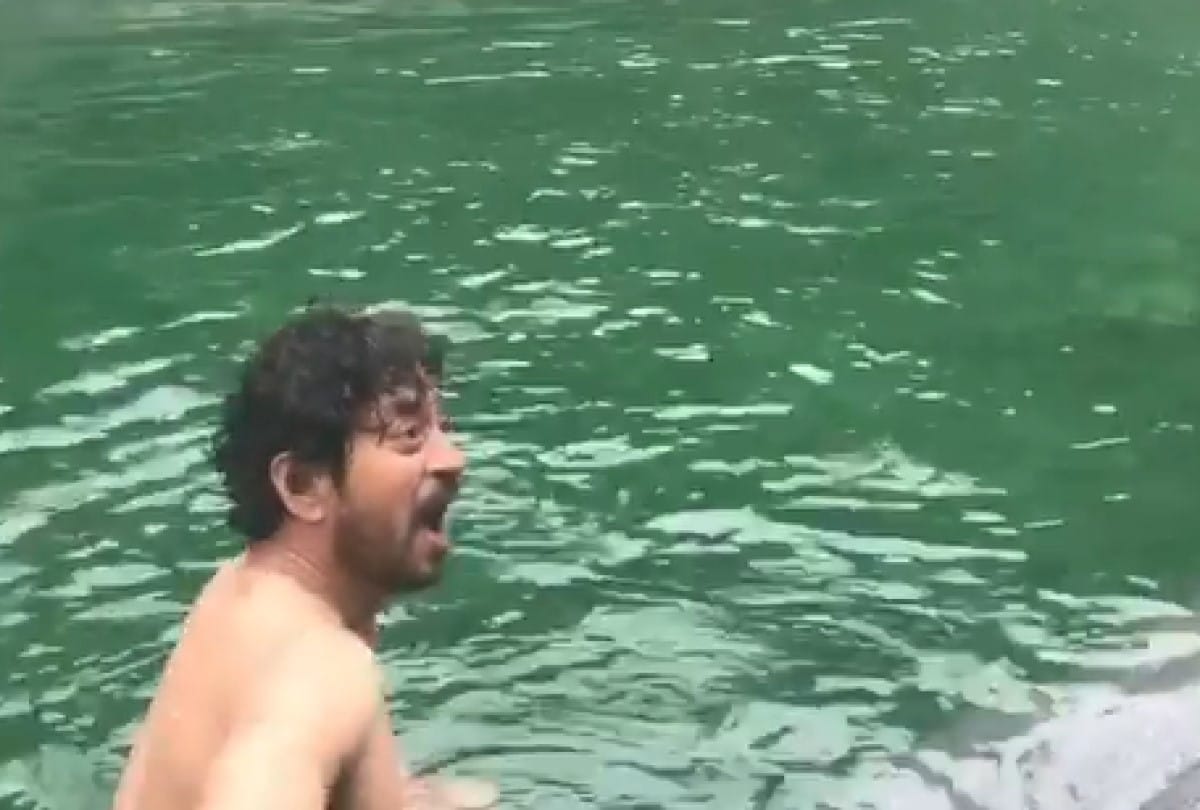 Irrfan Khan son Babil share actor video when he jumping into freezing lake