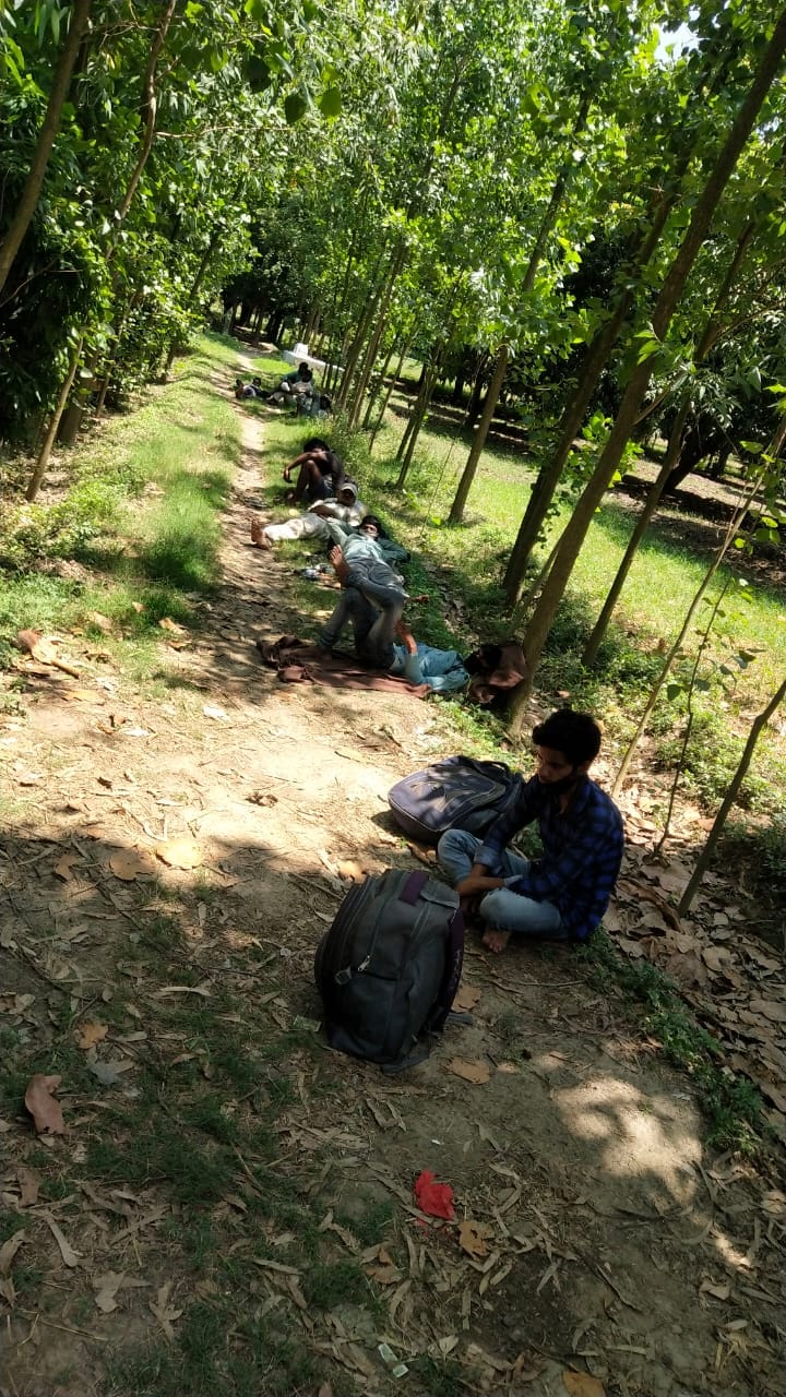 12 workers arrived on foot for four days on foot