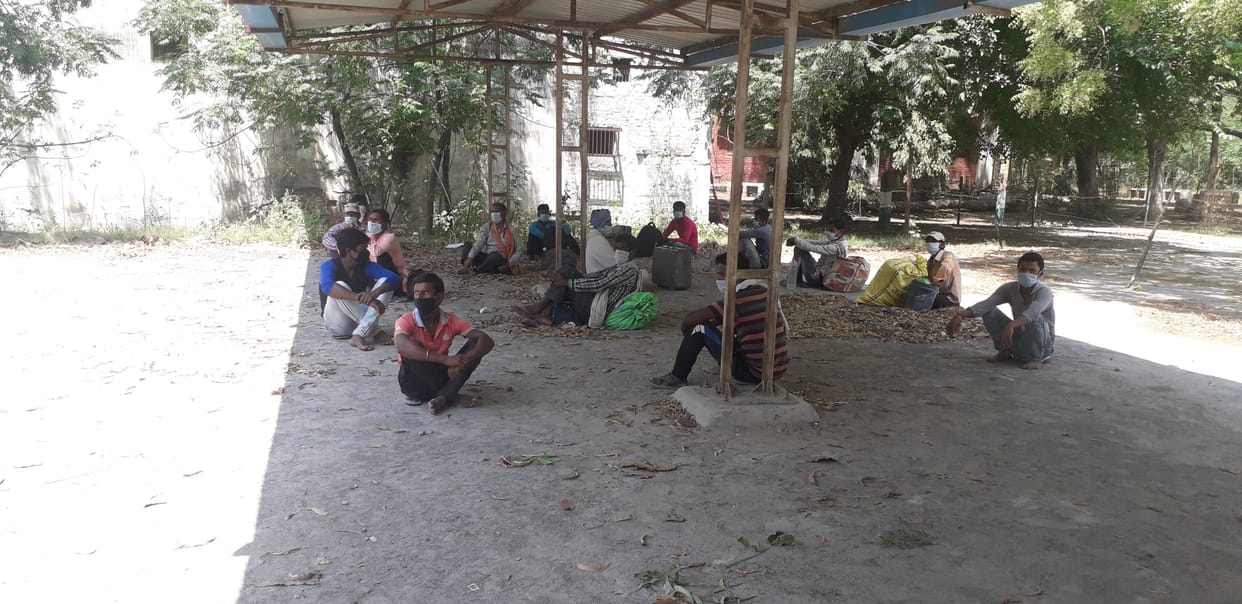 Migrant laborers called to send home, did not get food and water till seven in the evening
