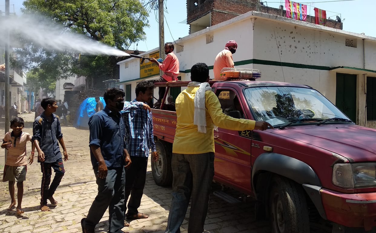 Jalalipur village sanitized
