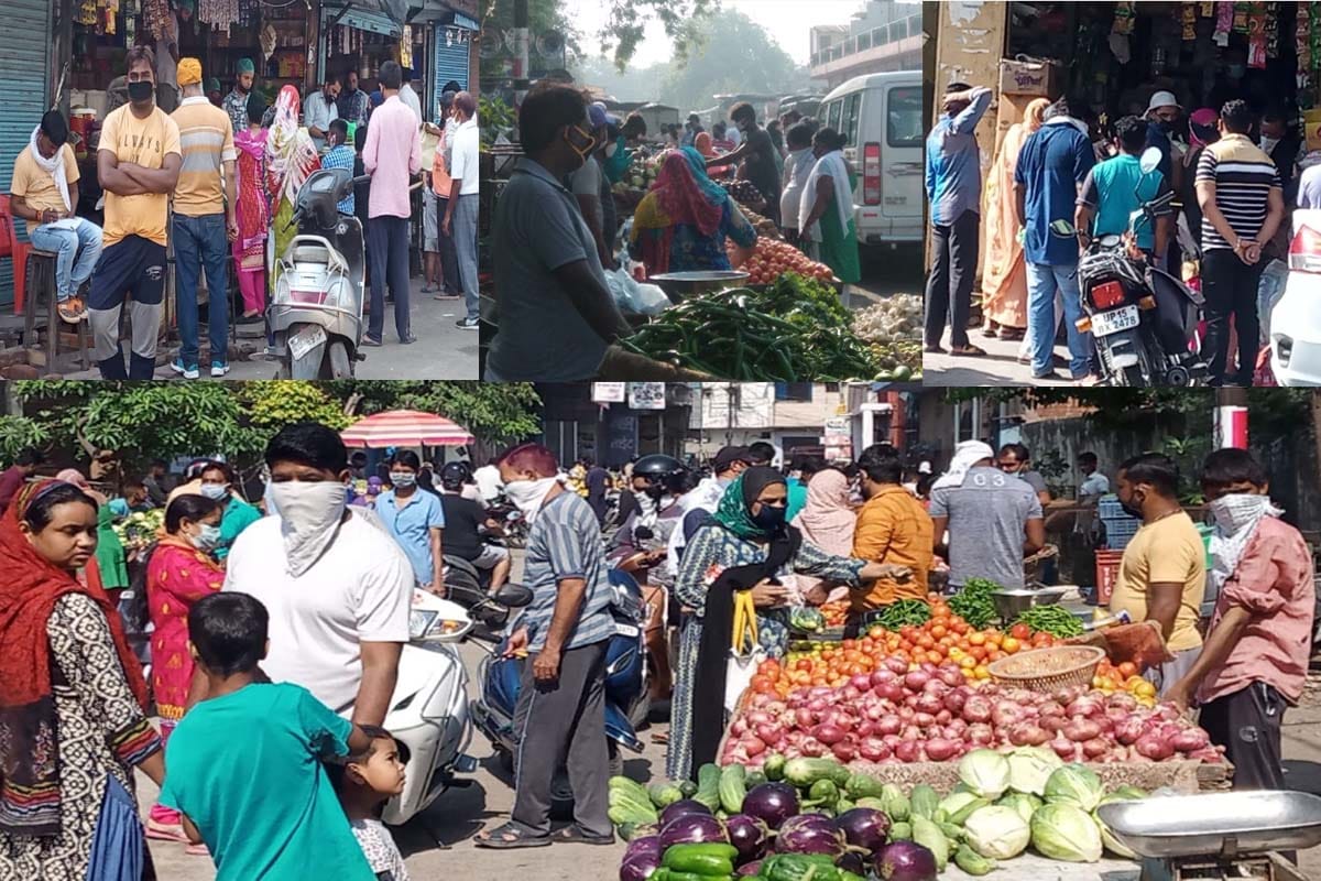 Lockdown-3: People are not Following social distance in Meerut, crowd at Liquor Shops