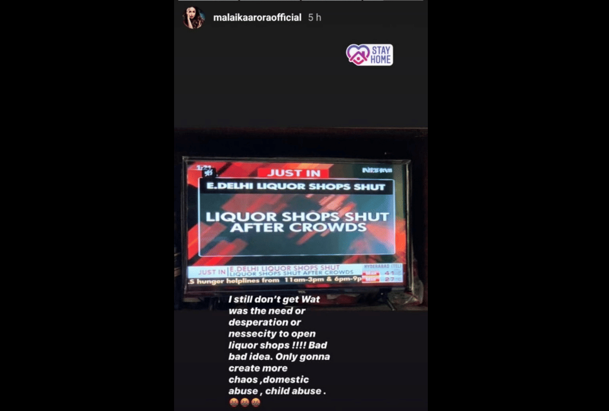 malaika arora Kapil Sharma Karan Wahi condemn people for not following lockdown rules at liquor shops
