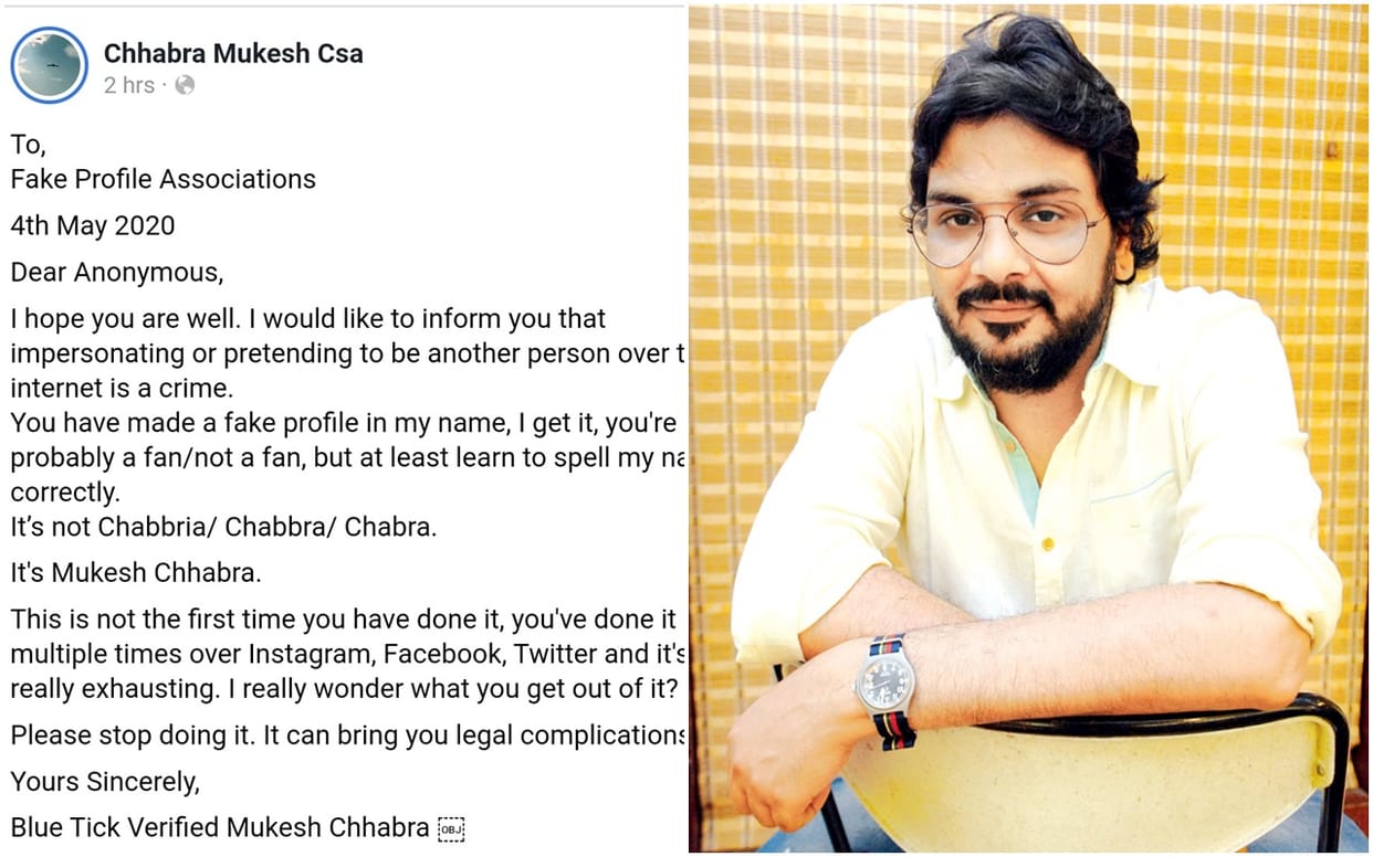Mukesh Chhabra lashes out those who run fake accounts Behalf Of His Name