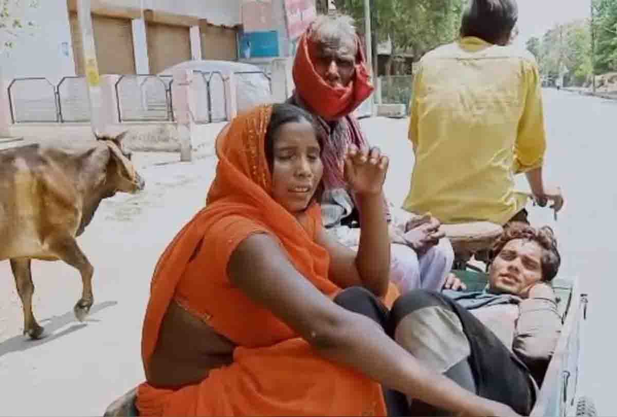 ambulance was not found, police sent the injured to the hospital by pushcart
