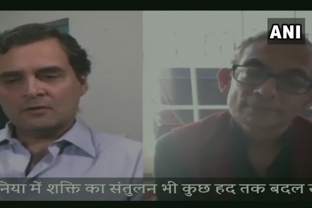 Rahul Gandhi talking with Nobel Laureate Abhijit Banerjee on economic fall out covid 19 crisis lockdown