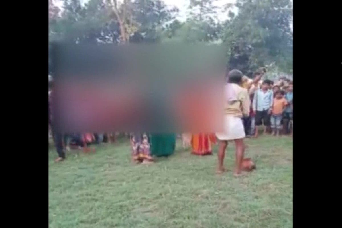 viral video show three women being beaten up & paraded half naked in Muzaffarpur on witch superstition