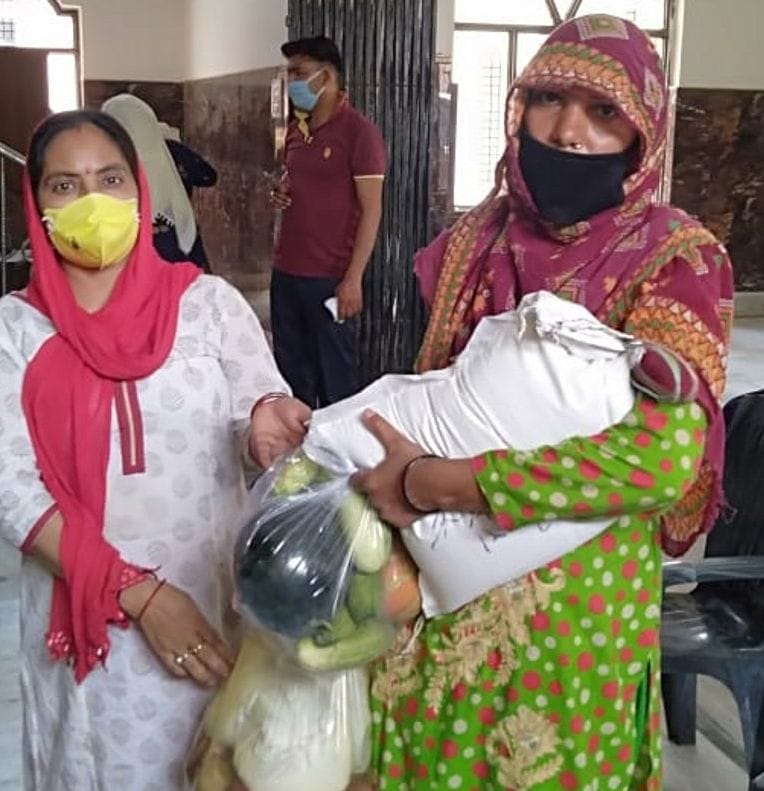 Distribution of ration materials in collaboration with Amar Ujala Foundation