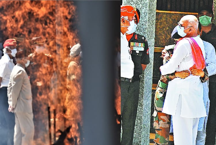 Last rites of Major Anuj sood who is martyred in handwara encounter