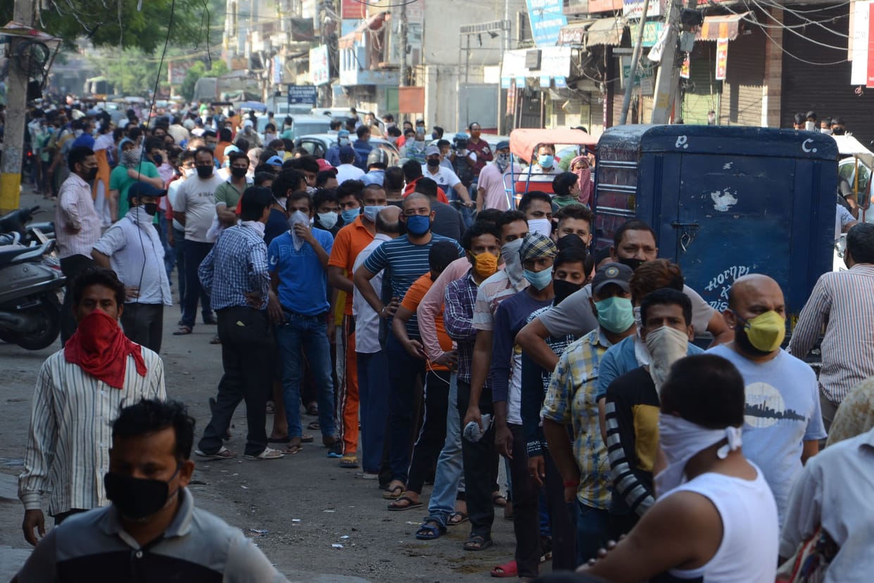 Crowd of liquor buyers gathered on second day too