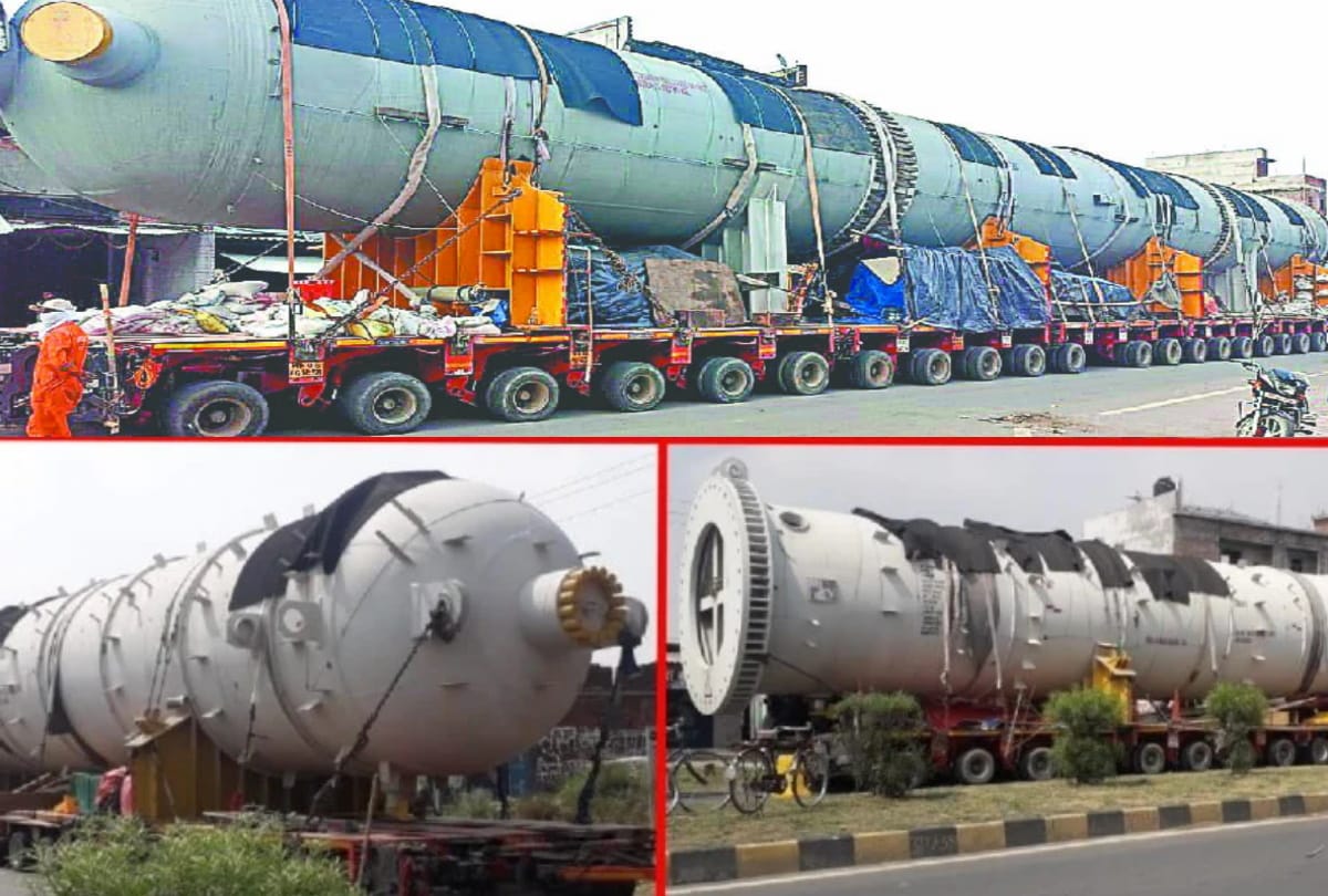 308 wheel trailer moving fertilizer machine in Gorakhpur