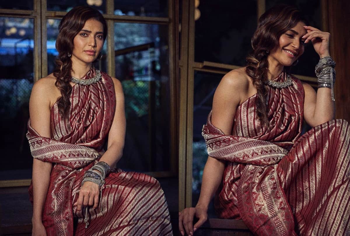 karishma tanna saree without blouse experiment gone viral see picture