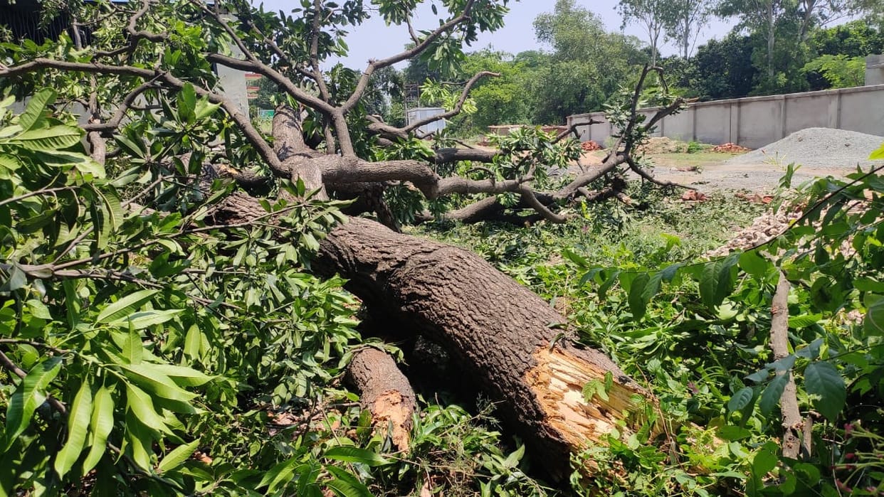 Storm and rain affected power system of many areas