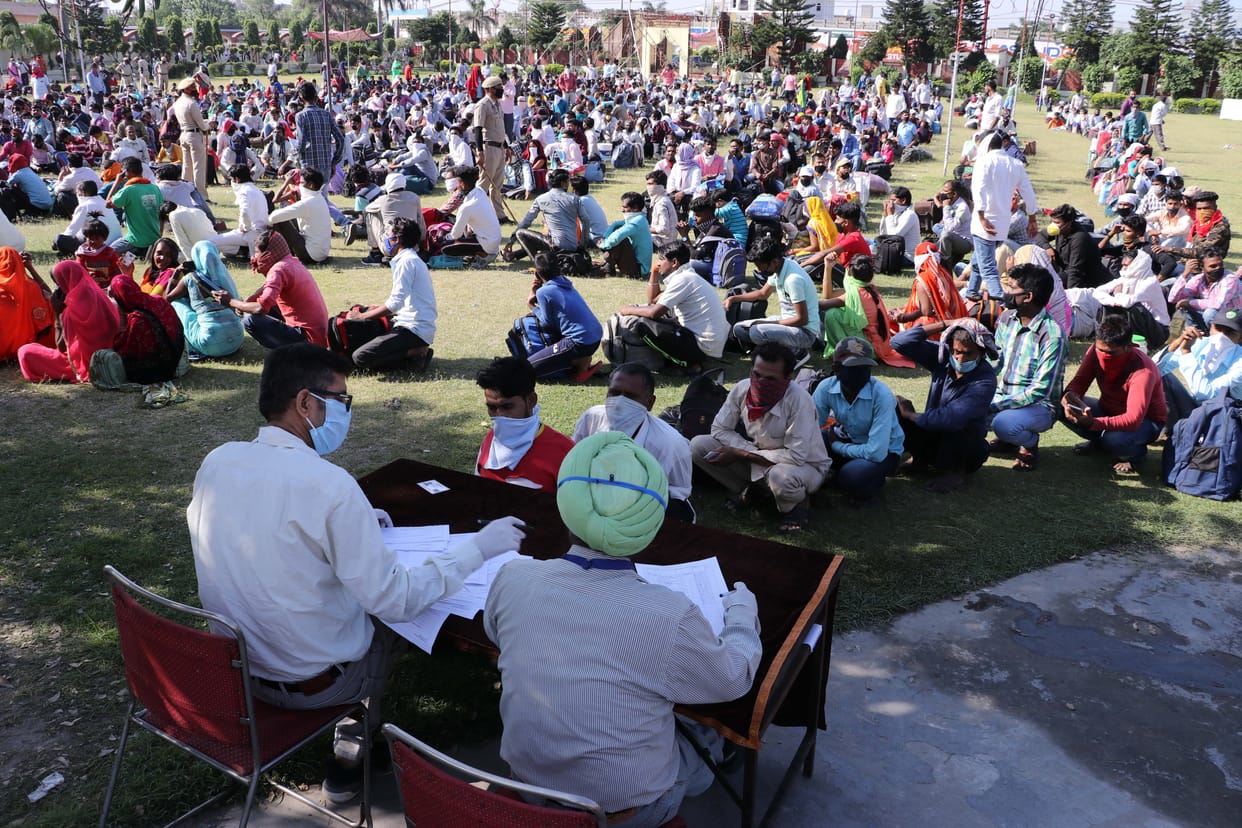 Migrants leave for Azamgarh-Bihar in three trains from Jalandhar