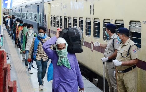 People returned from Punjab shouted for two hours by train, then one hour by buses