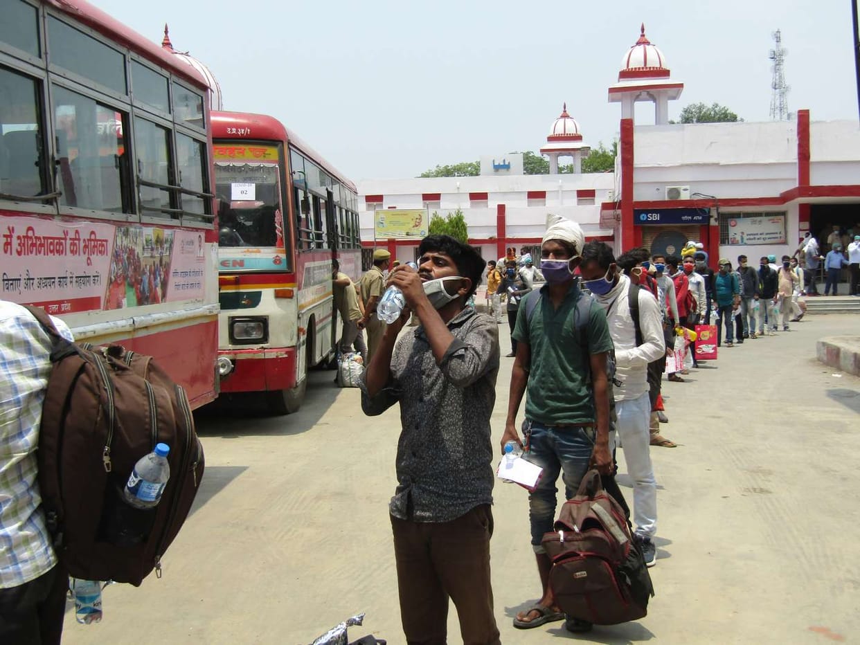 1204 laborers arrived in Ballia from Rajkot by spation train
