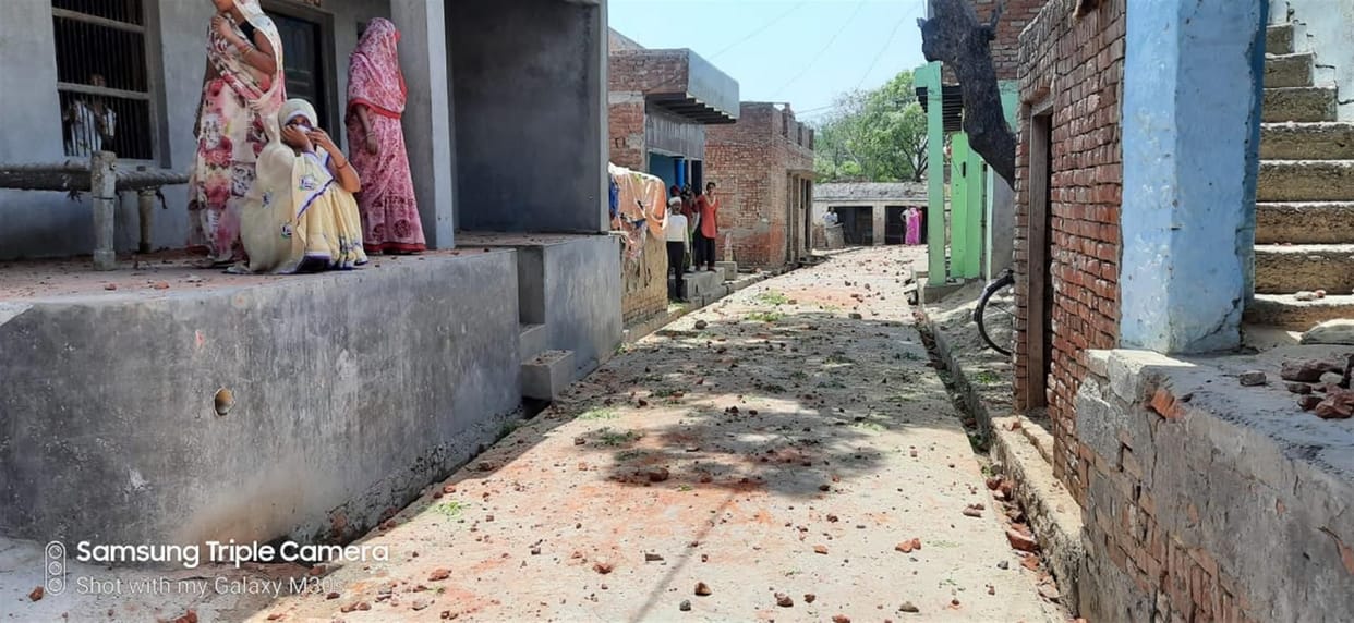 Hathras: Stoned, Ambedkar statue damaged amid firing, five injured