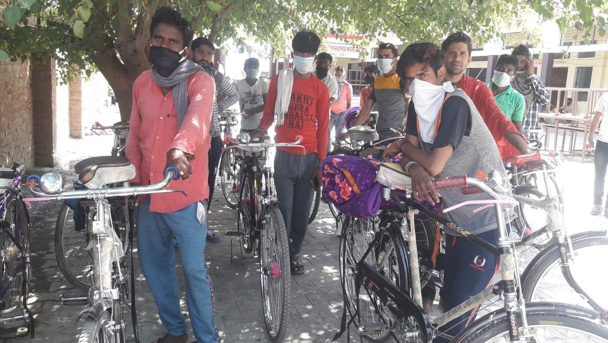 Walked on foot from Himachal, bought bicycles in Bijnor