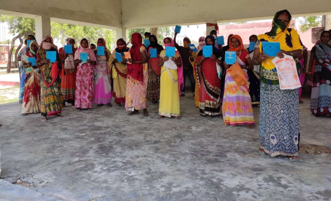 MNREGA workers demonstrated