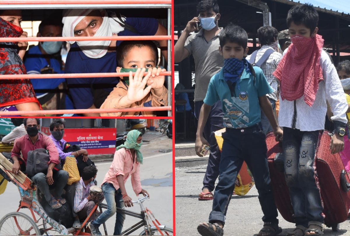 Special trains reached Gorakhpur carrying migrant workers from other state