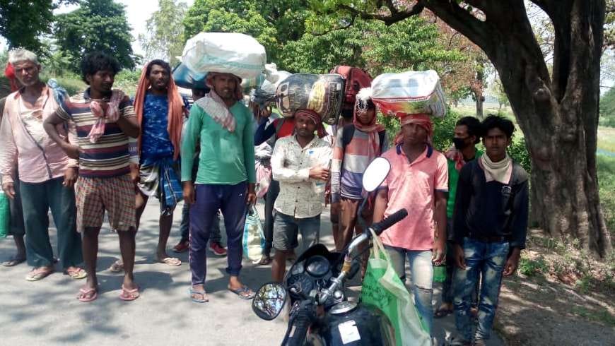 Workers arrived on foot from Secunderabad