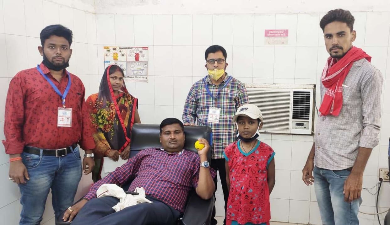 Two units donated blood on Thalisimia Day