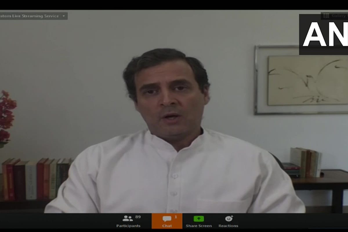 rahul gandhi talking with media through video conference amid coronavirus crisis lockdown migrant workers