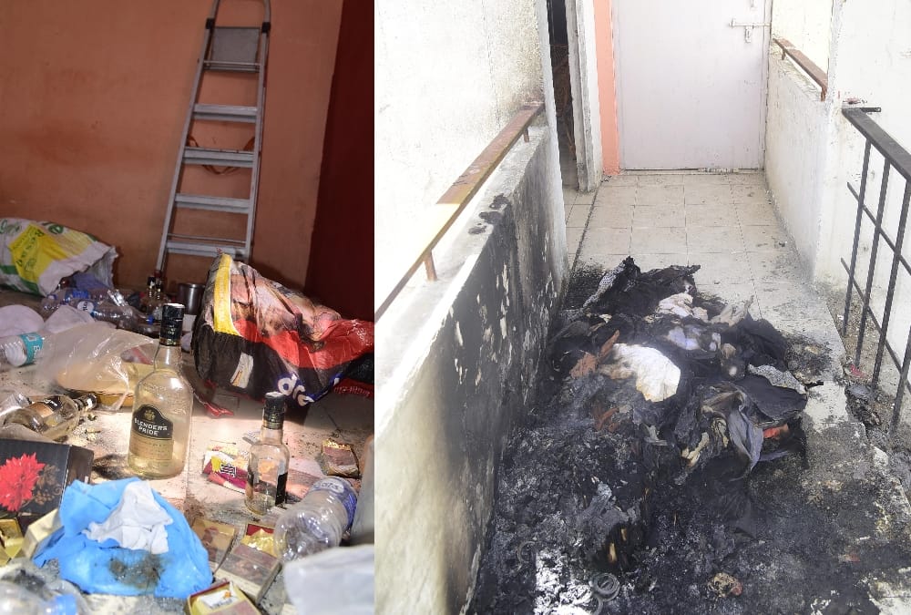 drunk lady made ruckus in apartment of gomti nagar in lucknow
