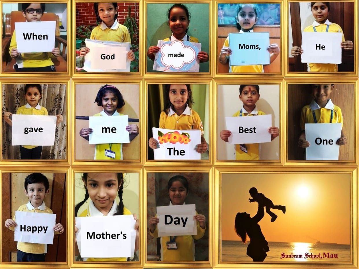 Message given on Mother's Day through poster, poem