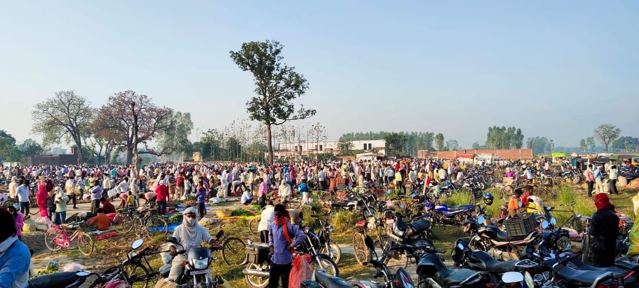 people break rule in bakuli sabji mandi