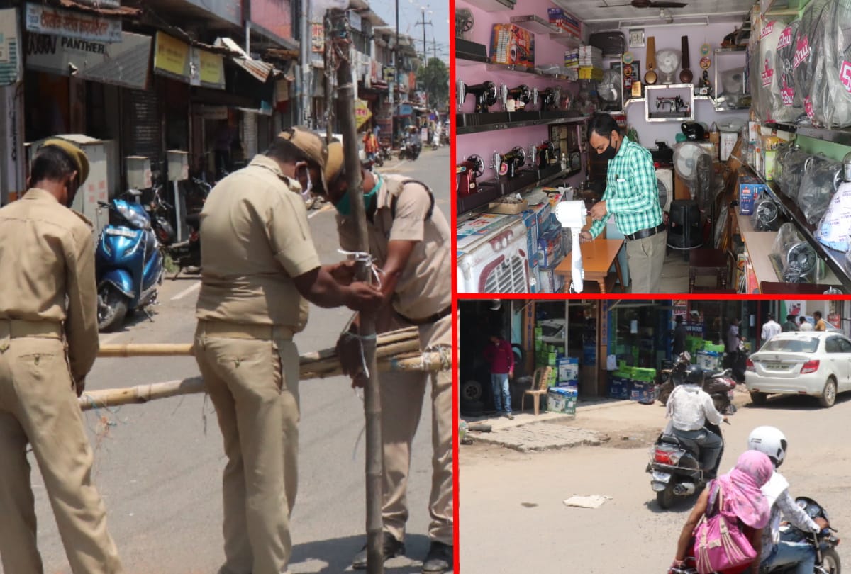 Police strictly closed shop opening on without permission during lockdown in gorakhpur